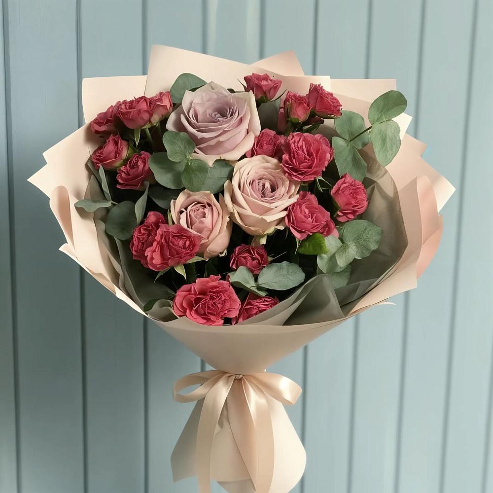 Букет цветов из: Гвоздики и Розы в Аксарке