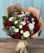 Букет цветов из:  Розы и Альстромерии в Аксарке