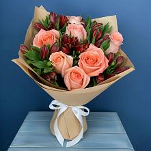 Букет цветов из:  Розы и Альстромерии #REPLACE_PRED# Аксарке