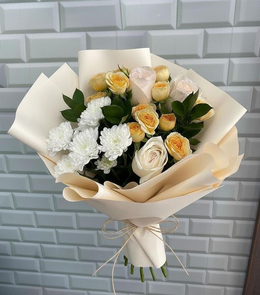 Букет цветов из: Розы и Хризантемы в Аксарке