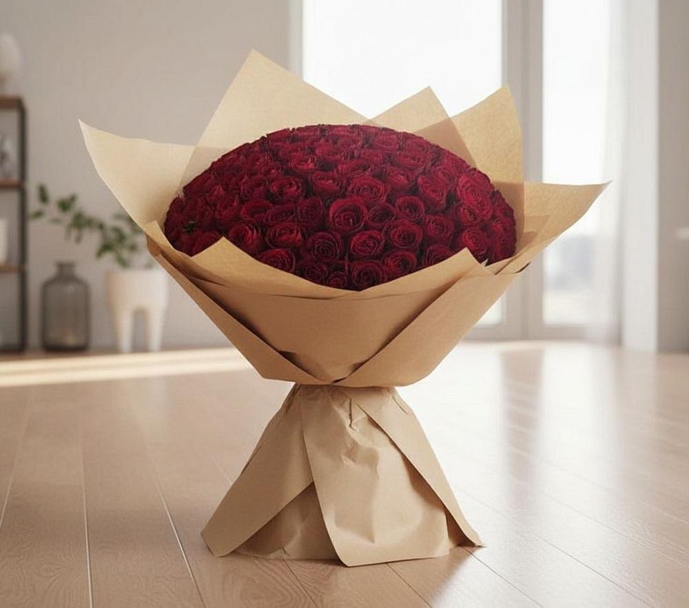 Букет 101 Красная роза в Аксарке