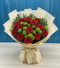 Букет цветов из:  Розы и Хризантемы в Аксарке