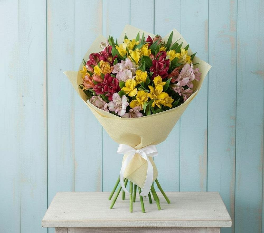 Букет цветов из: Альстромерии в Аксарке