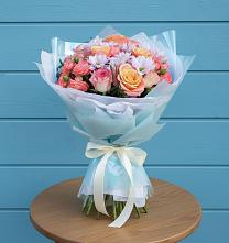 Букет цветов из:  Хризантемы и Розы в Аксарке