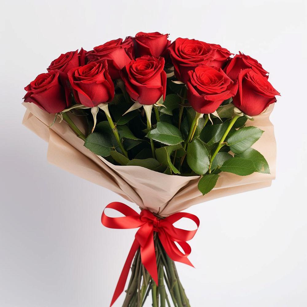 Букет 11 Красных роз Эдлесс Лав в Аксарке